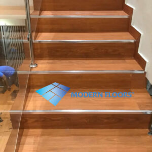 Walnut Wooden Brown SPC Click Lock Tiles + IXPE Back Pad